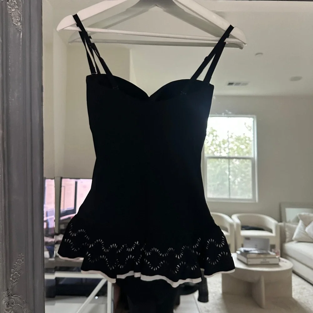 Profile by Gottex Laser Cut One Piece Swimdress Tummy Control Adjustable Strap 6